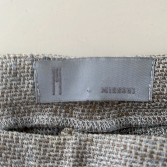 Missoni Pale Grey, Light Brown Flecked Wide Leg Trousers, IT 42, US 6 - Picture 7 of 8